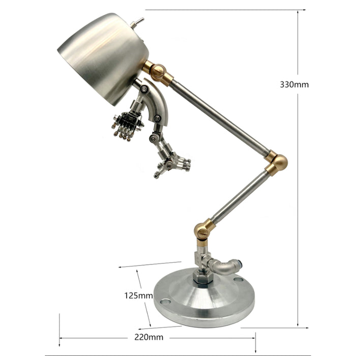 Steampunk 3D Metal NO.1 Robot Table Lamp US-Plug