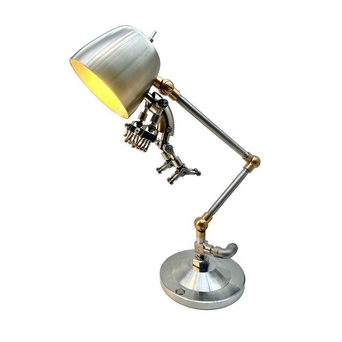 Steampunk 3D Metal NO.1 Robot Table Lamp US-Plug