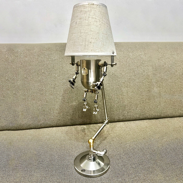 Steampunk 3D Metal NO.2 Robot Table Lamp US-Plug