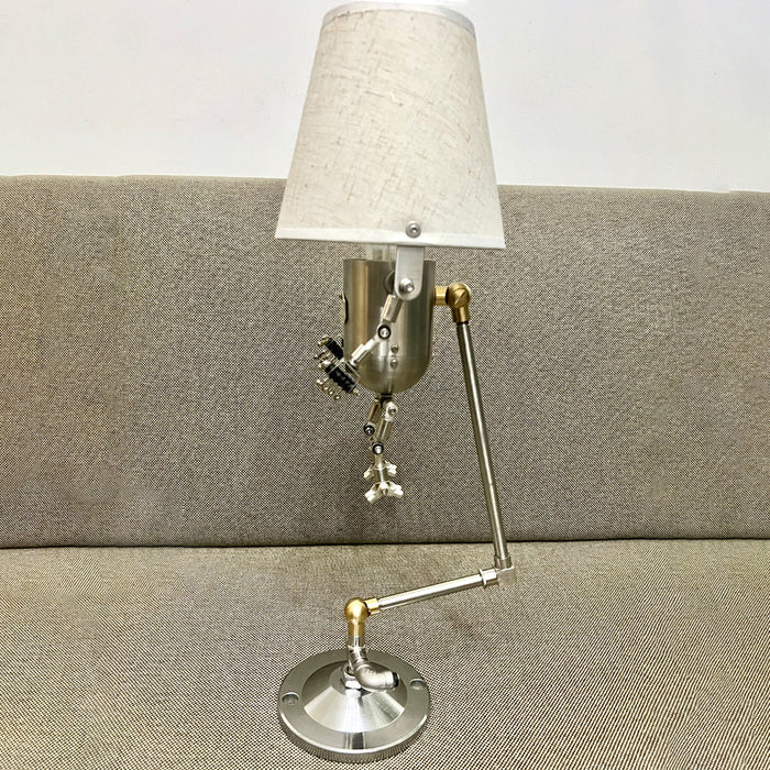 Steampunk 3D Metal NO.2 Robot Table Lamp US-Plug