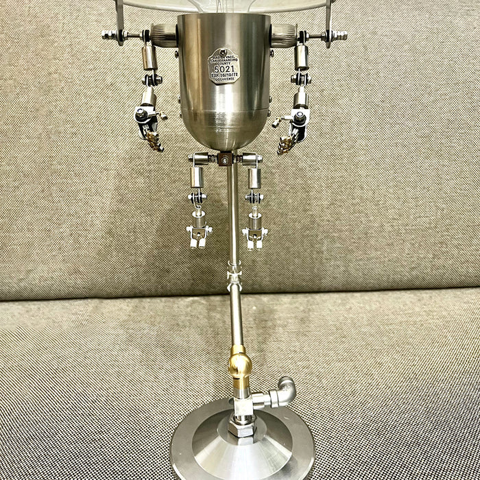 Steampunk 3D Metal NO.2 Robot Table Lamp US-Plug