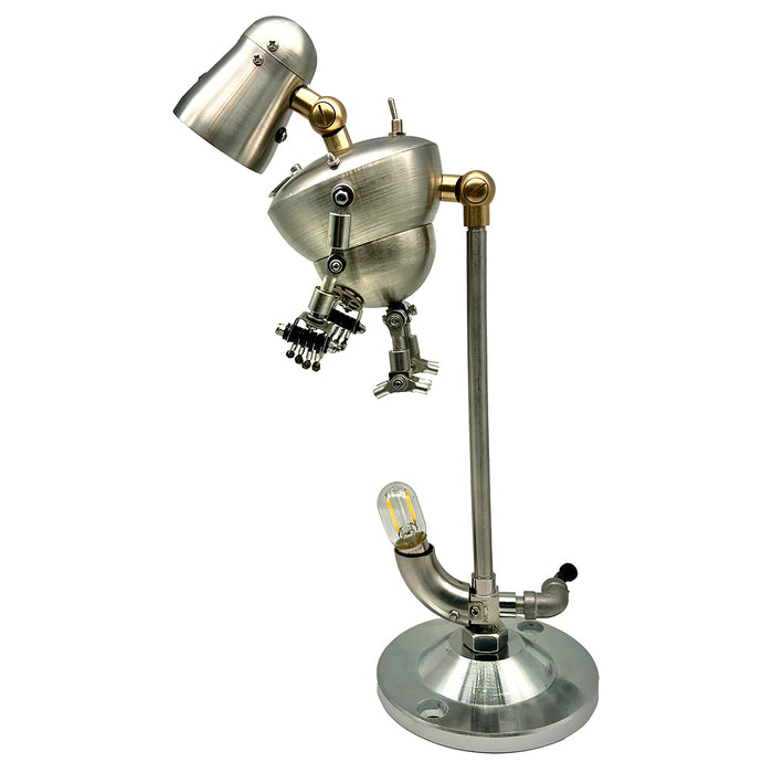 Steampunk 3D Metal NO.3 Robot Table Lamp US-Plug