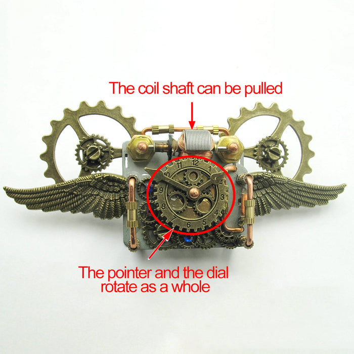 Steampunk Aircraft Shape Ornaments Winding Gears