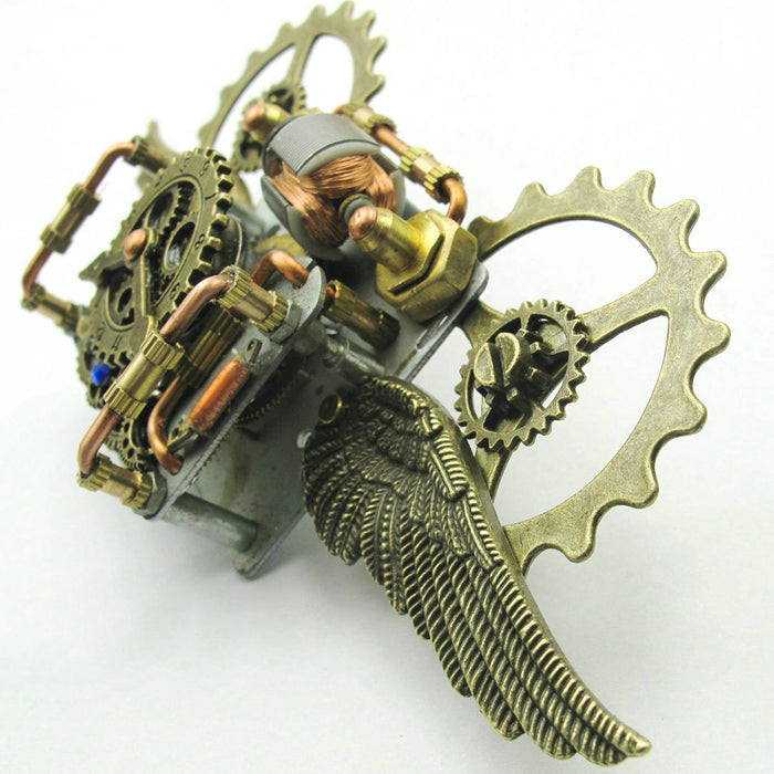 Steampunk Aircraft Shape Ornaments Winding Gears