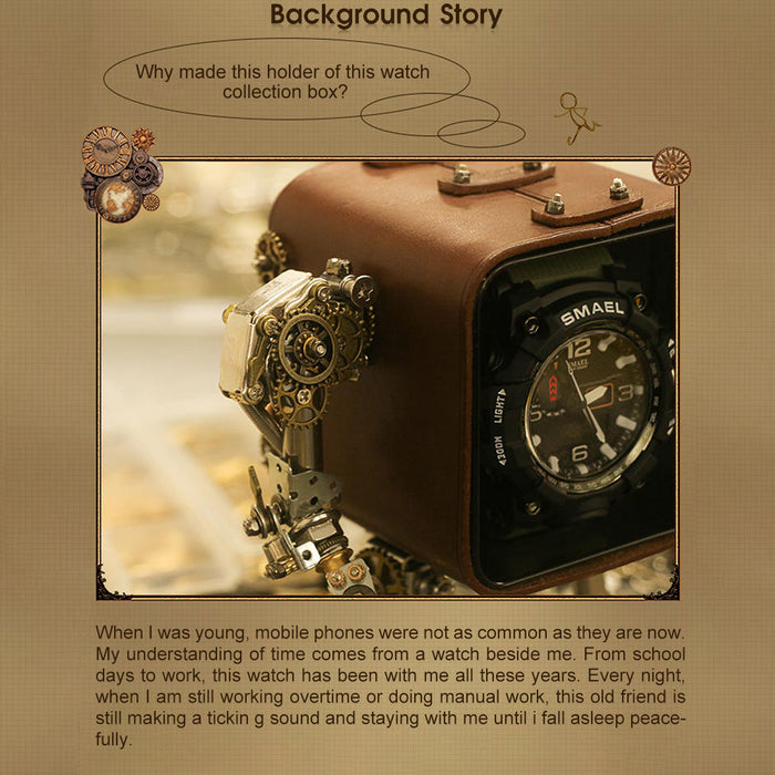 Steampunk Assembly Chronos Robotic Watch Stand Timepiece Display 540Pcs+