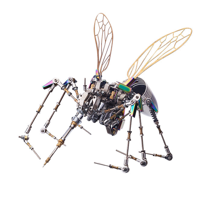 Steampunk Big Mosquito Insect Model Kit Metal Art Insect Statue-Blood007