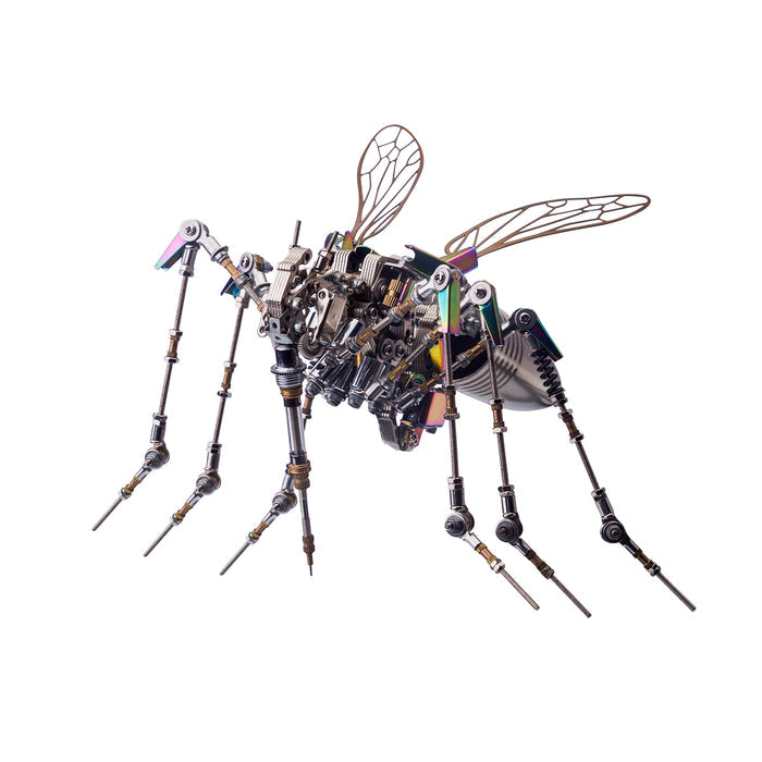 Steampunk Big Mosquito Insect Model Kit Metal Art Insect Statue-Blood007