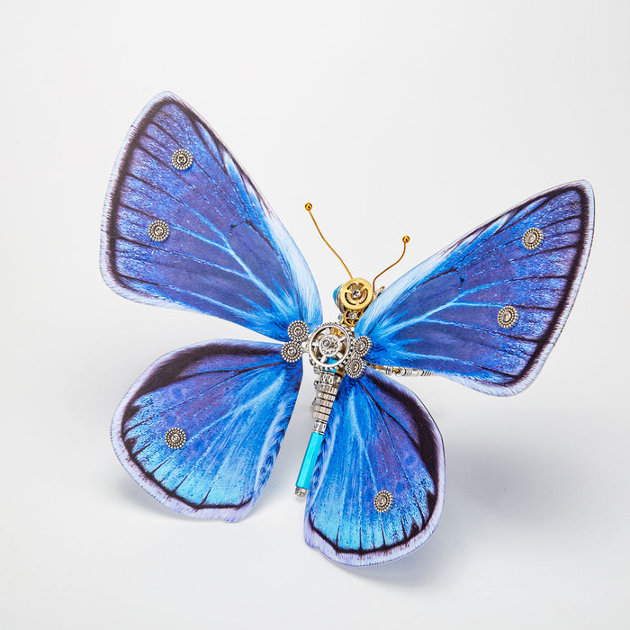 Steampunk Blue Morpho Butterfly 3D Metal Model Kits for Adults