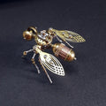 Steampunk Brass Color Little Bee Dragonfly 3D DIY Kit