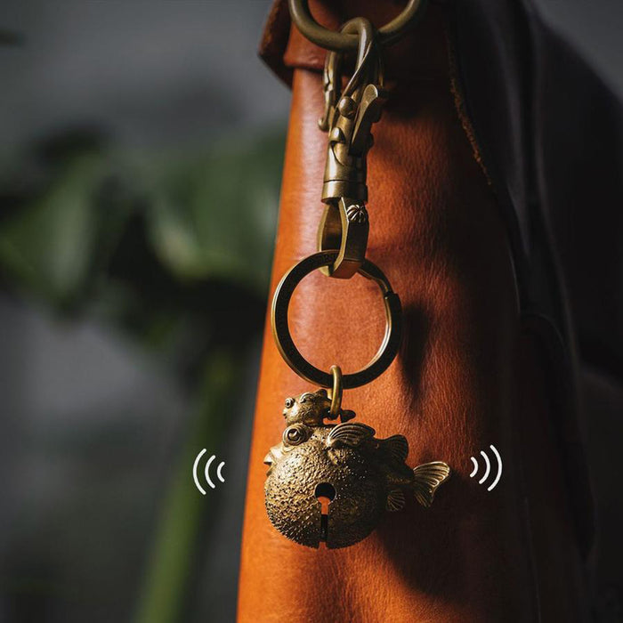 Steampunk Brass Globefish Bell