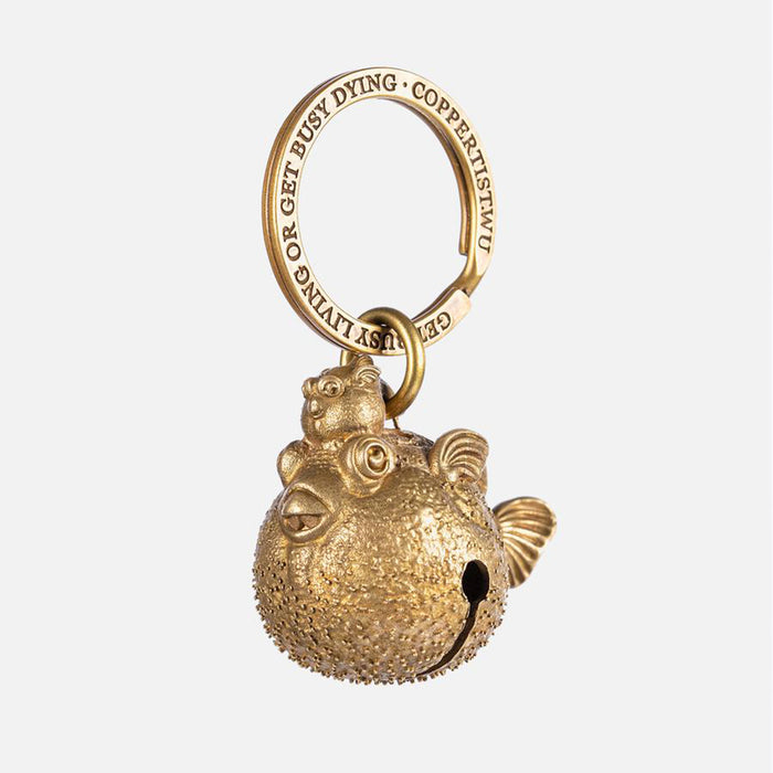 Steampunk Brass Globefish Bell