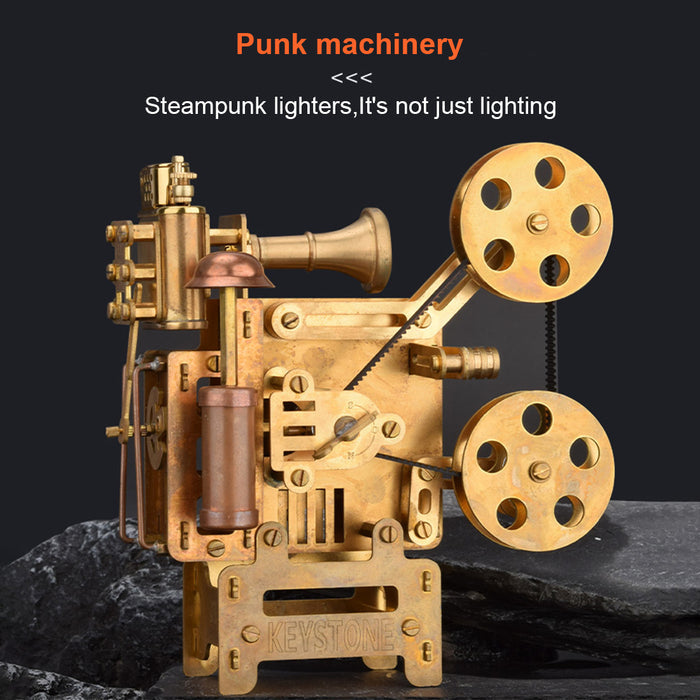 Steampunk Brass Kerosene Vintage Lighter Movie Projector Style