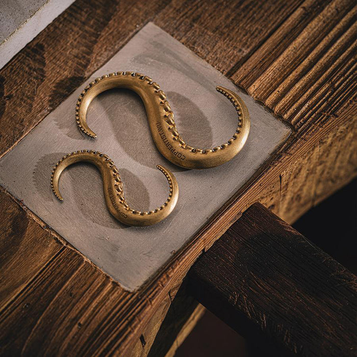 Steampunk Brass Octopus Tentacle Hook