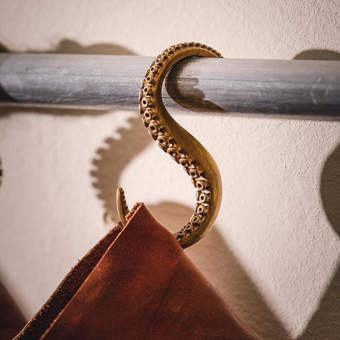 Steampunk Brass Octopus Tentacle Hook