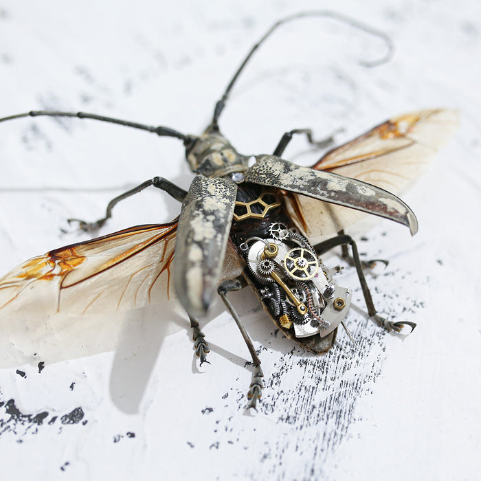 Steampunk Brown Long-horned  Beetle Batocera Horsfieldi Bug Insect