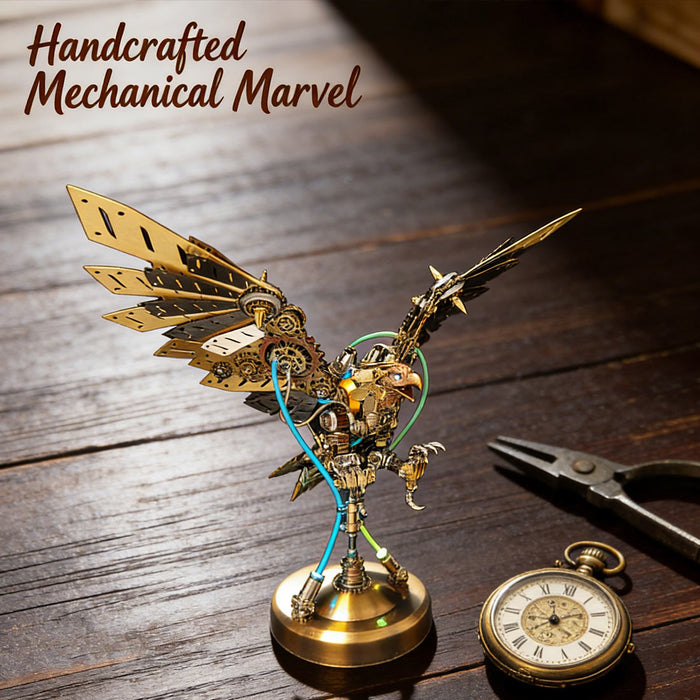 Steampunk DIY 3D Metal Eagle Model Kits Difficult Puzzle 650PCS