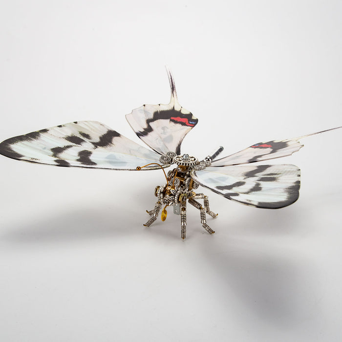 Steampunk Dragon Swallowtail Butterfly Metal Model Kits with Landscape Painting Art