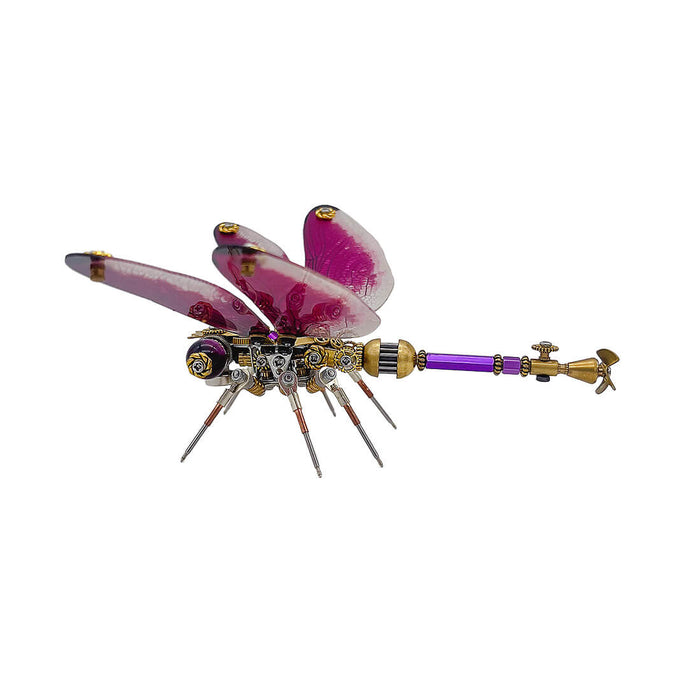 Steampunk Elegant Dragonfly 3D Mechanical Insect DIY Assembly Model (200+PCS)