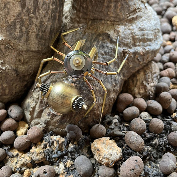 Steampunk Green Spider Metal Craft Model