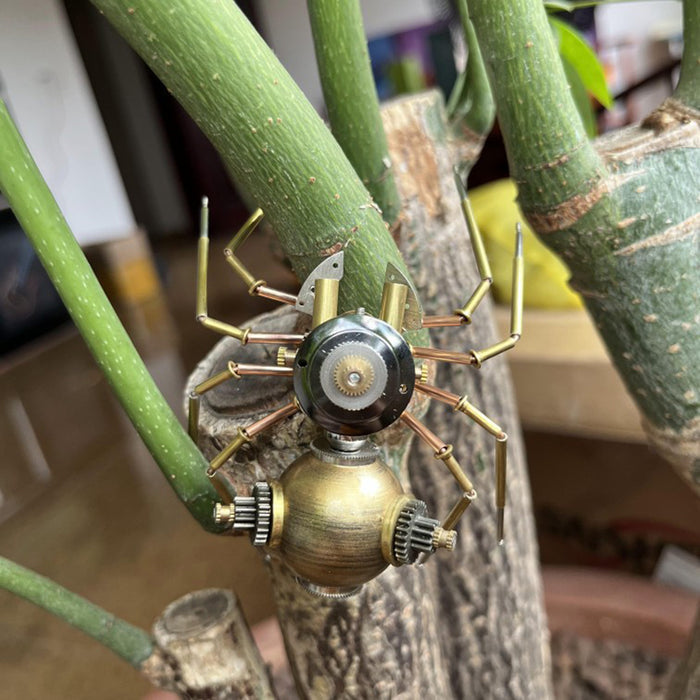Steampunk Green Spider Metal Craft Model