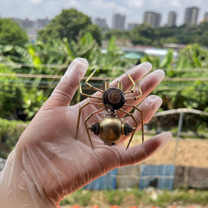 Steampunk Green Spider Metal Craft Model