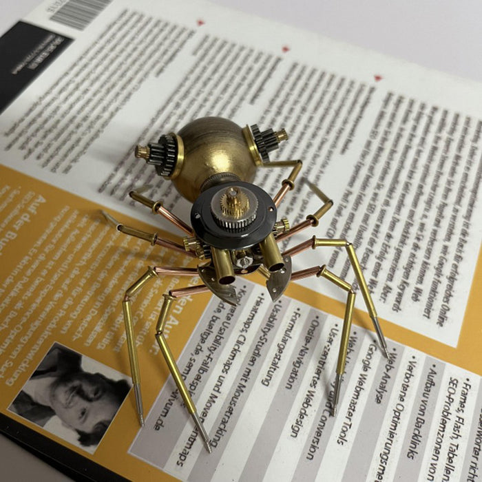 Steampunk Green Spider Metal Craft Model