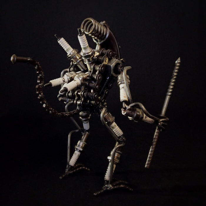 Steampunk Industrial Style 3D Metal Spark Plug Monster Solider Models Model
