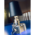 Steampunk Industrial Style Metal Modified Silver Hat Shape Table Lamp