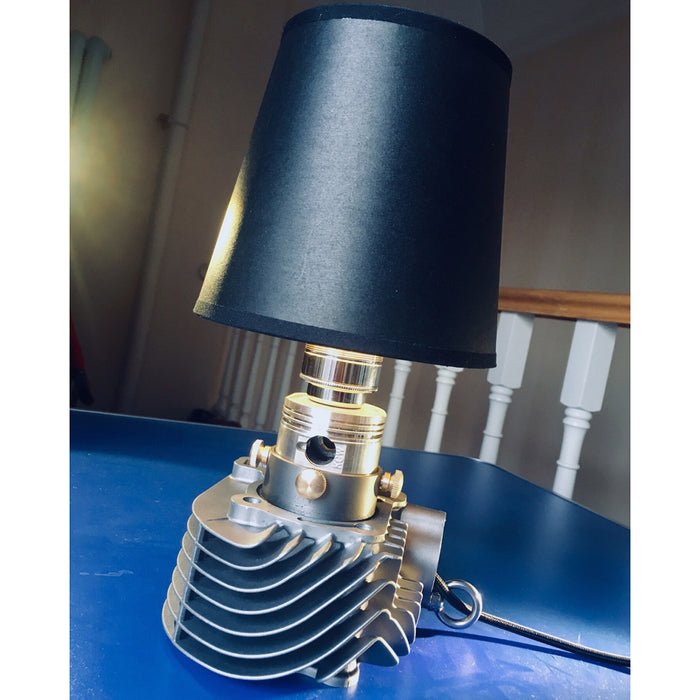 Steampunk Industrial Style Metal Modified Silver Hat Shape Table Lamp