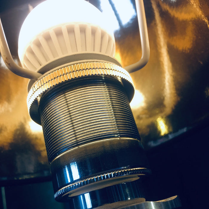 Steampunk Industrial Style Metal Modified Silver Hat Shape Table Lamp