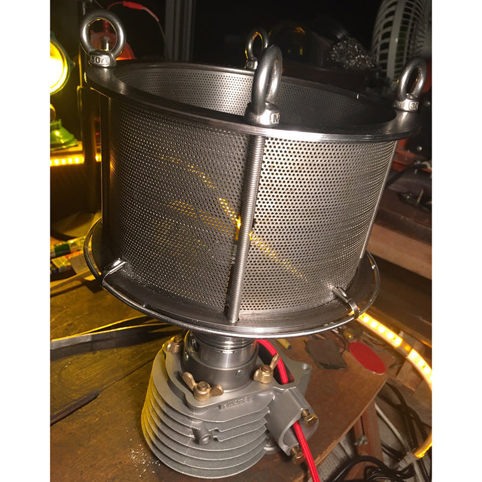 Steampunk Industrial Style Modified Metal Silver Single Cylinder Table Lamp