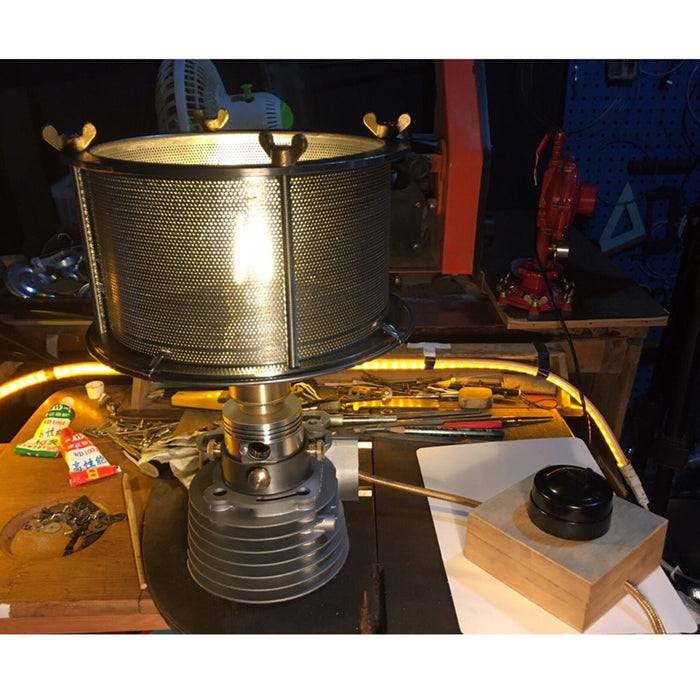 Steampunk Industrial Style Modified Metal Silver Single Cylinder Table Lamp