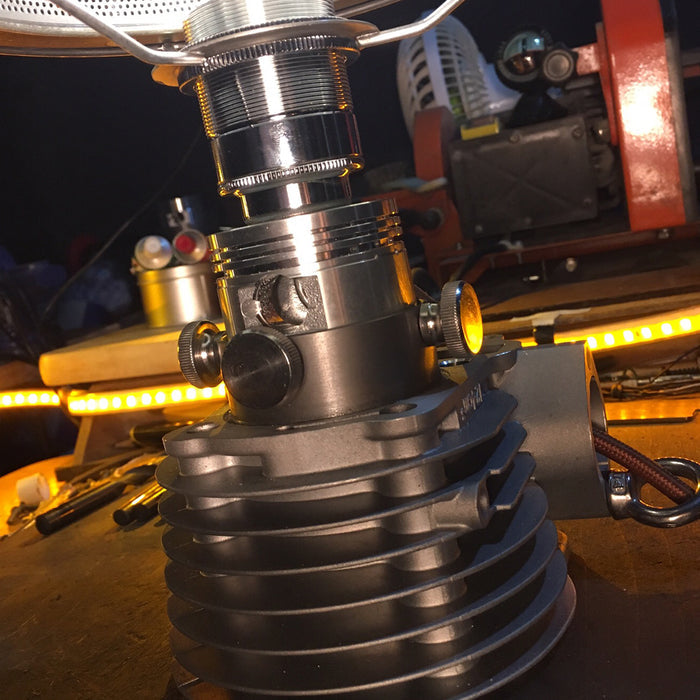 Steampunk Industrial Style Modified Metal Silver Single Cylinder Table Lamp