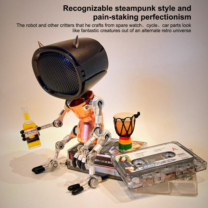 Steampunk Little Evil Musician Figure with  Bluetooth Wireless Speaker