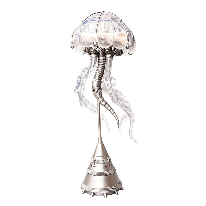 Steampunk Mechanical Jellyfish LED Light Ocean Creature Art Display Desktop Decoration