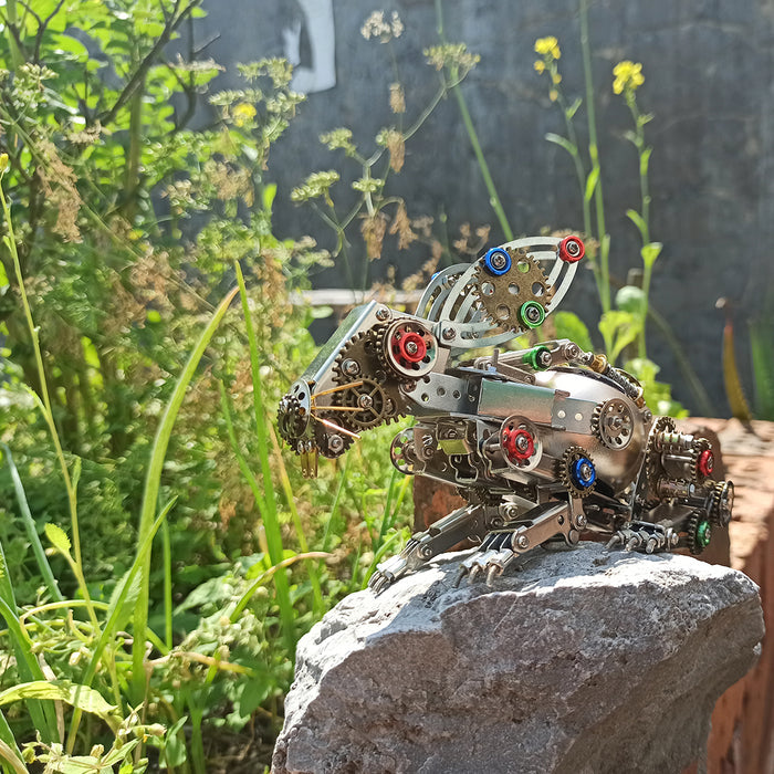 Steampunk Metal Bunny Model DIY Kits with Speaker