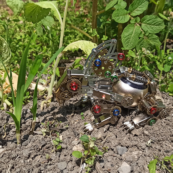 Steampunk Metal Bunny Model DIY Kits with Speaker