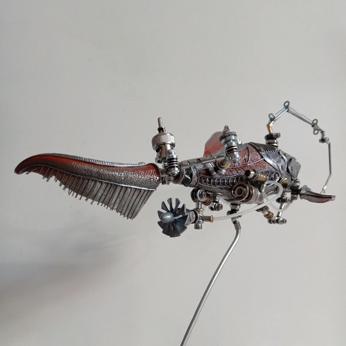 Steampunk Metal Dunkleosteus Terrelli Antique Red Fish Assembled Model Kit Handmade Sculpture