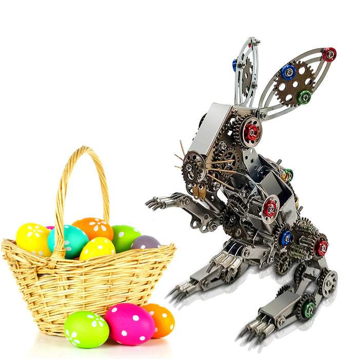 Steampunk Metal Easter Bunny Model DIY Kits