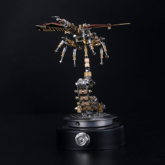 Steampunk Metal Fire Fly Insect Bugs Puzzle DIY Model Kit with Display Base