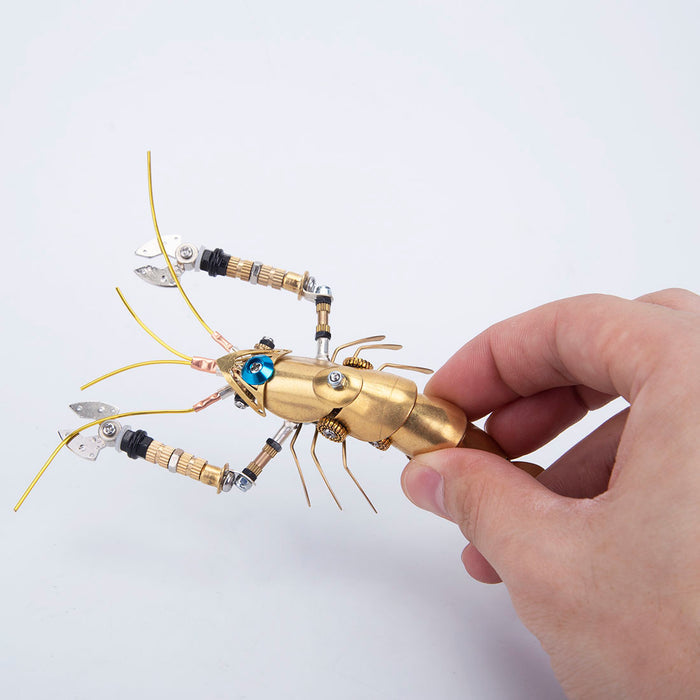 Steampunk Metal Mini Lobster DIY Assembly Model Building Kit for Children