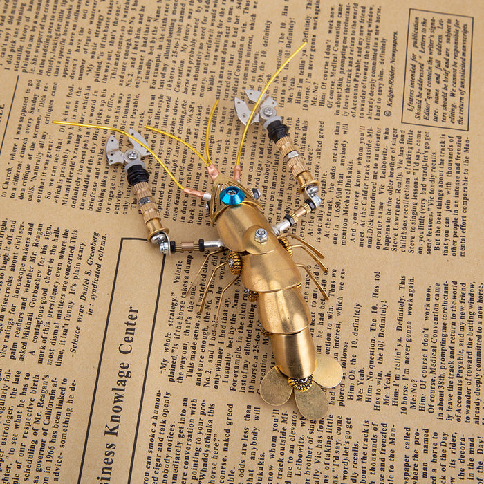 Steampunk Metal Mini Lobster DIY Assembly Model Building Kit for Children