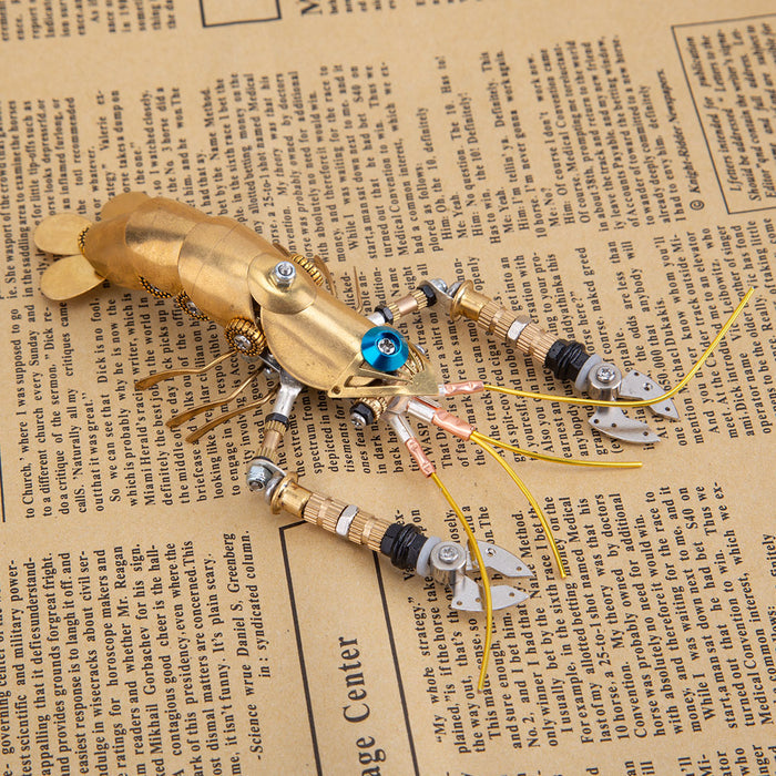 Steampunk Metal Mini Lobster DIY Assembly Model Building Kit for Children