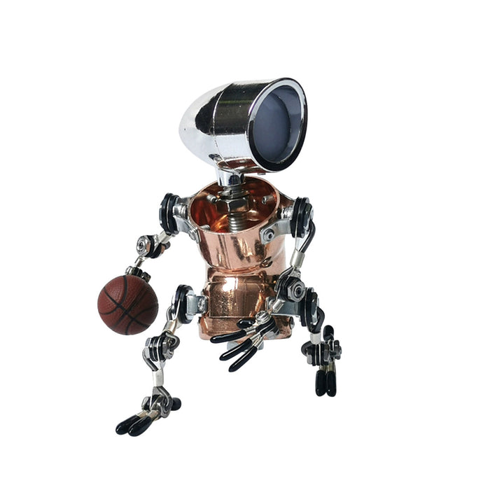 Steampunk Metal Model Robot Basketball Player Brooke Fence Head Night Light Edition