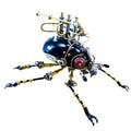 Steampunk Metal Red-Eye Small Scarab Bug Insect Sculptures Model Kits