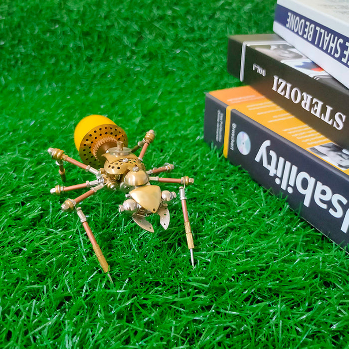 Steampunk Metal Yellow Ant Model