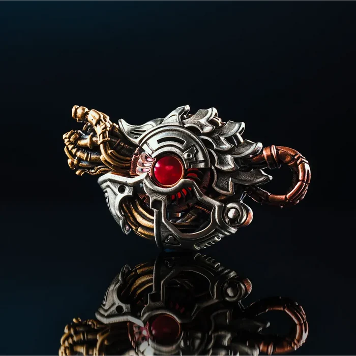 Steampunk Nautilus Pendant with Swappable Crystal Core Mechanical Jewelry