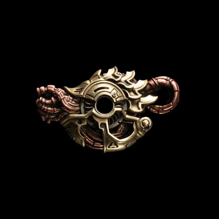 Steampunk Nautilus Pendant with Swappable Crystal Core Mechanical Jewelry
