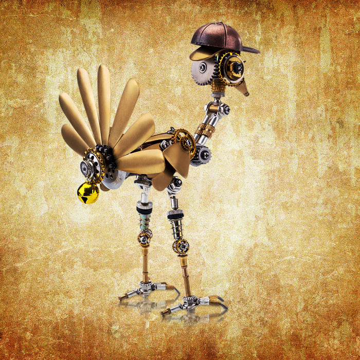 Steampunk Newspaper Boy Turkey with Newsboy cap 280PCS 3D Metal Model Kits