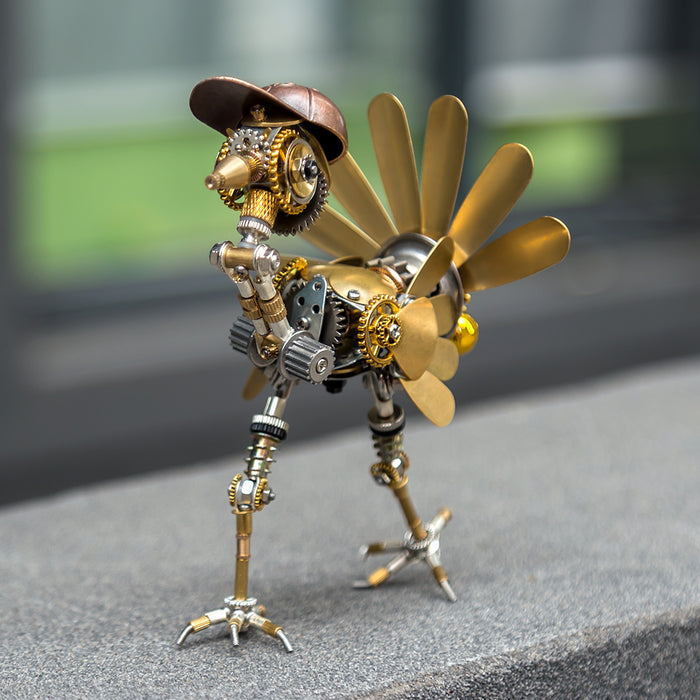 Steampunk Newspaper Boy Turkey with Newsboy cap 280PCS 3D Metal Model Kits